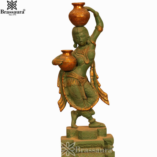 Brass Classic Lady For Home Décor And Gift Items Weight 4.4 kg Height 15.6 Inch