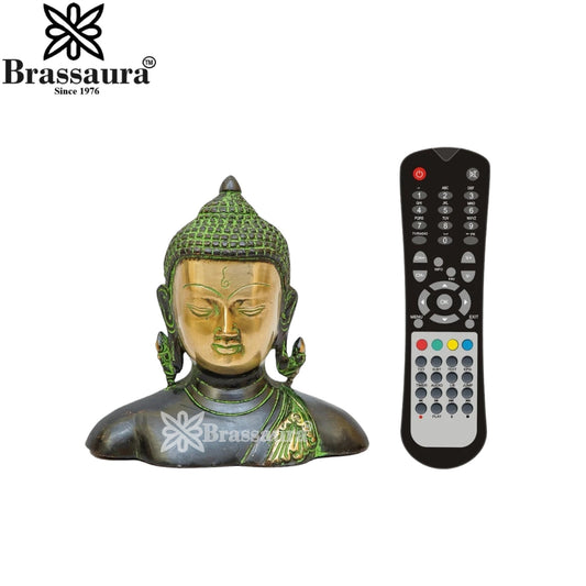 Brass Head Buddha Weight 1.6 kg & Height 6.5 Inch