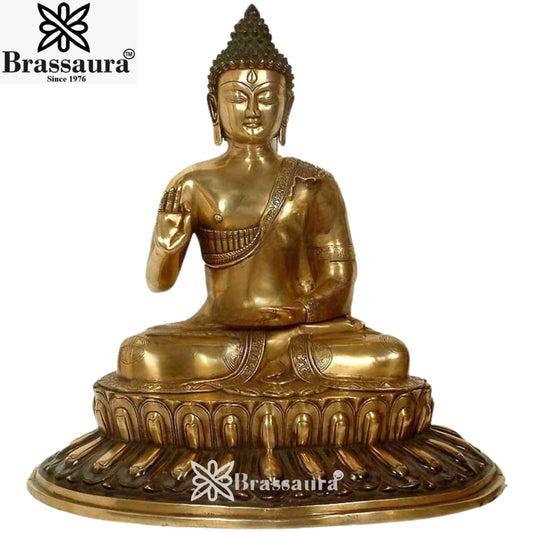 Brass Classic Buddha Weight 22.5 Kg & Height 18 inch