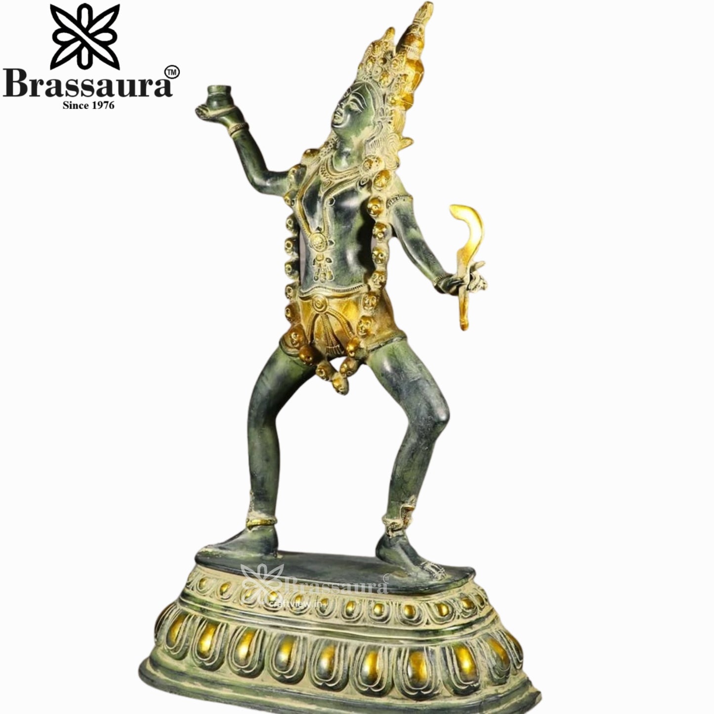 Brass Vintage Kali Ma Statue Weight 9 Kg And Height 23 Inch