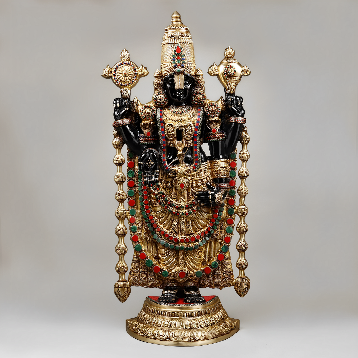 Brass Balaji Idol For Home Decor Height 46 Inch & Weight 48.1 Kg
