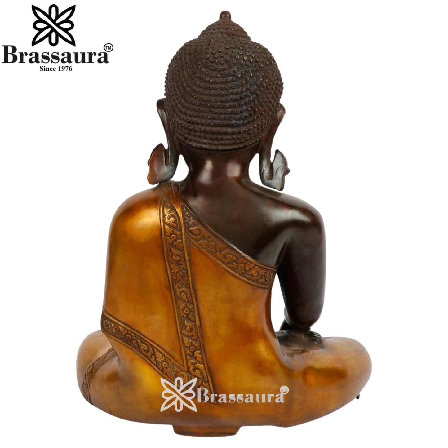 Brass Bhumisprasa Buddha Weight 11.5 kg & Height 18 Inch