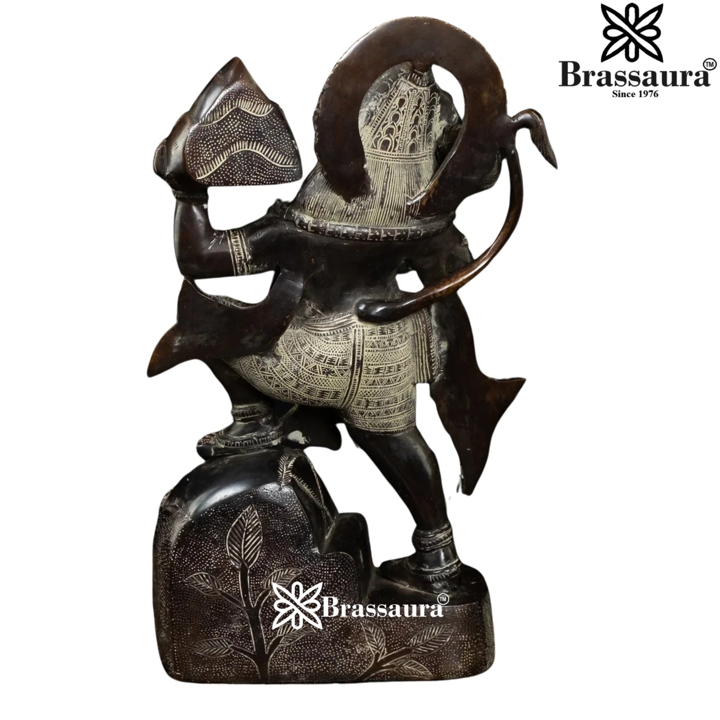Brass Black Hanuman Statue Weight 10.5 Kg And Height 16 Inch