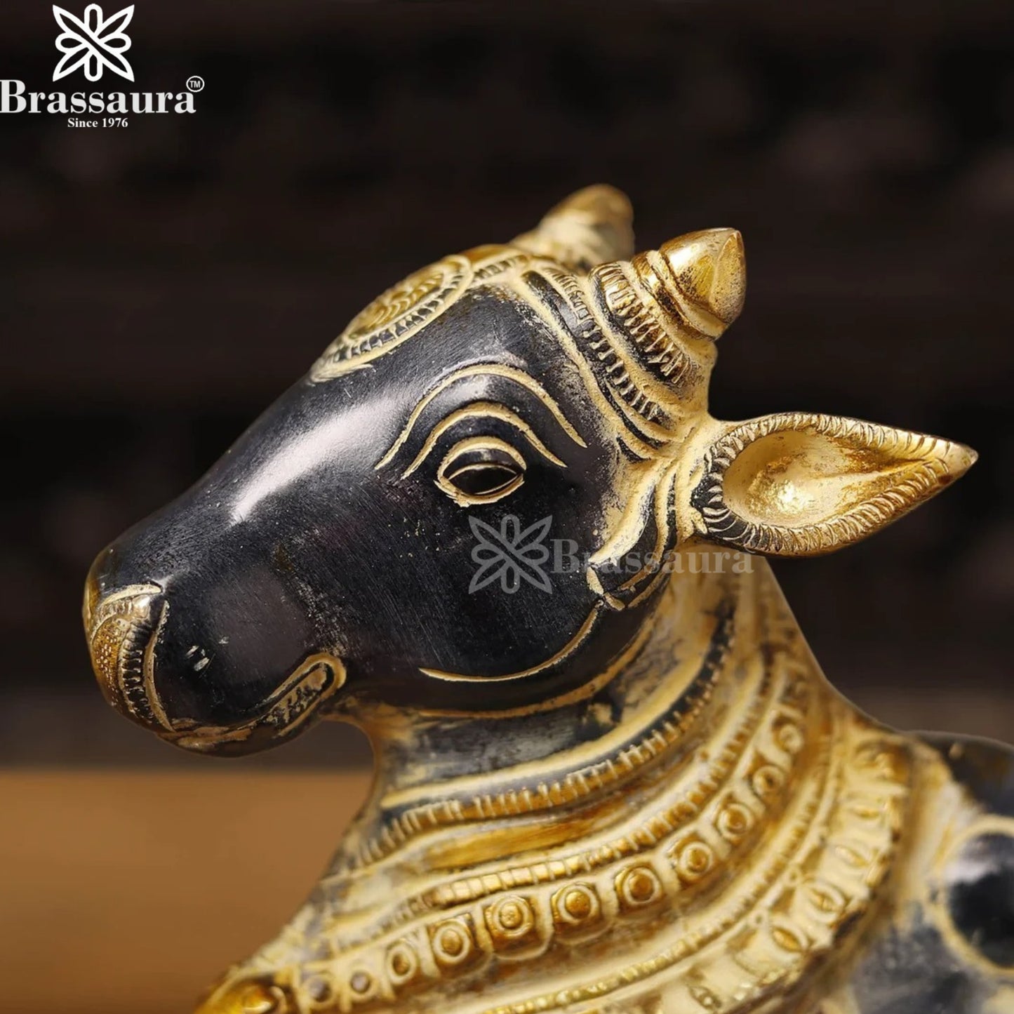 Brass Nandi Statue Weight 6.73 Kg And Height 10 Inch