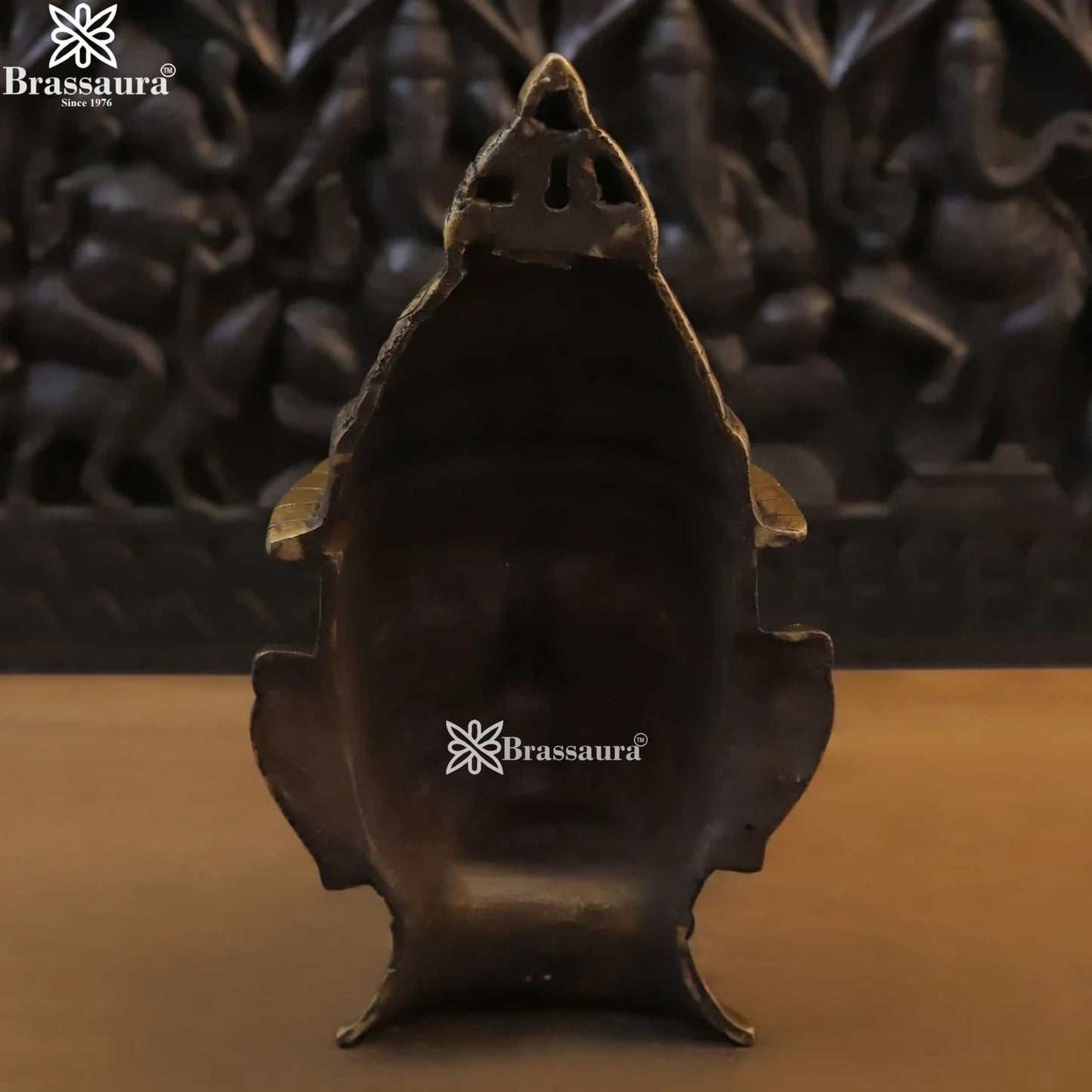 Brass Parvati Head Statue Weight 2.32 Kg And Height 14 Inch