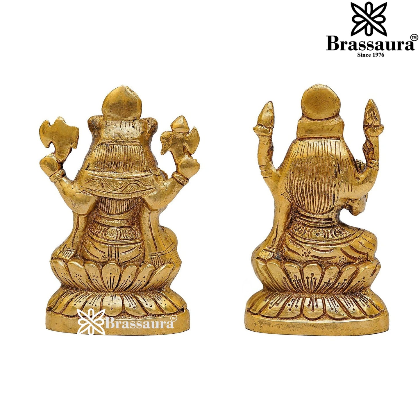 Brass Artistic Lakshmi Ganesh Weight 2 Kg & Height 5.8 Inch