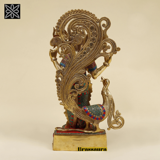 Brassaura™ Kartikeya Murugan Statue – 20 Inches Height, 13.85 Kgs – Exquisite Brass Idol
