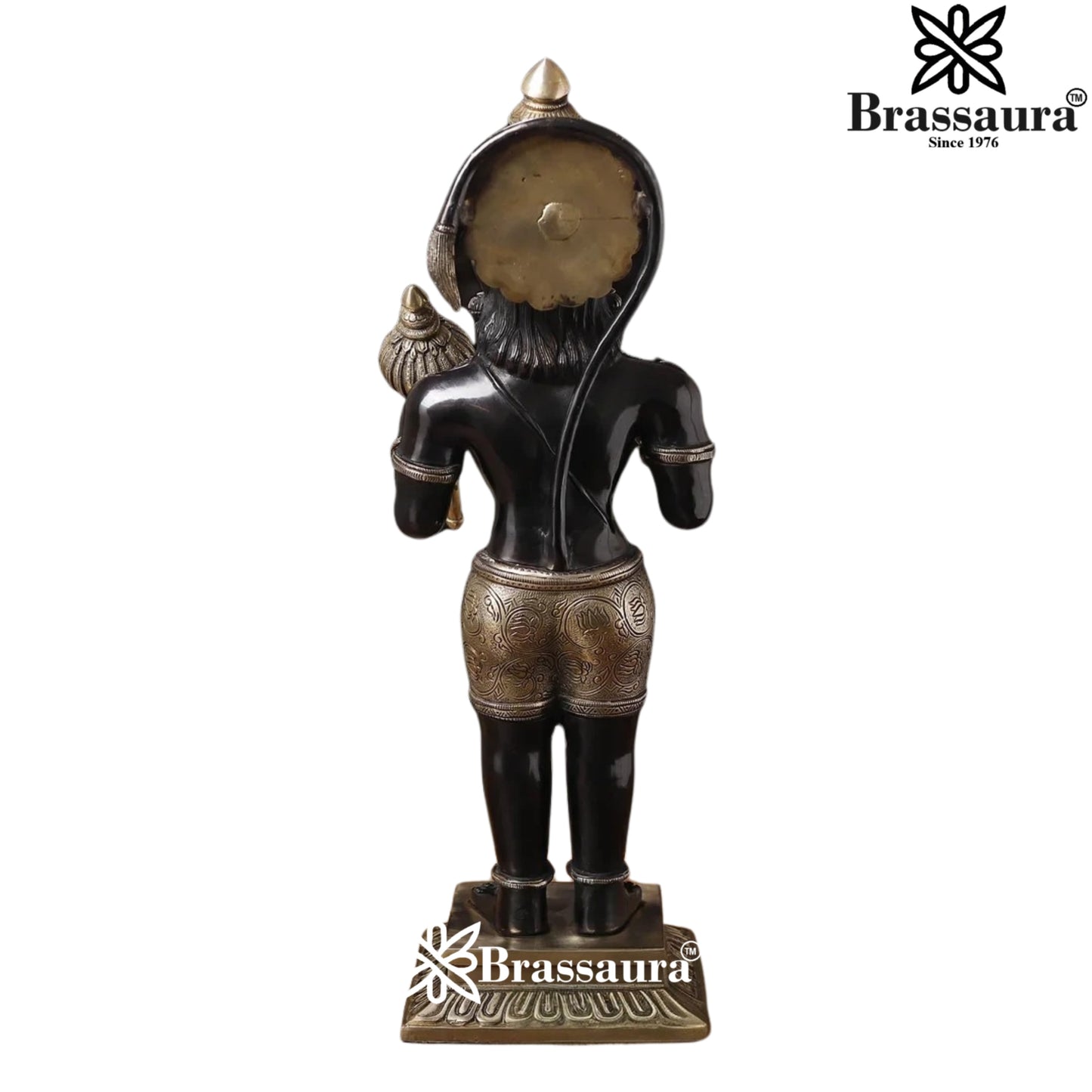 Brassaura™ Brass Vintage Black Hanuman Idol Height 23 Inches & Weight 12.58 Kgs | Temple & Living Room