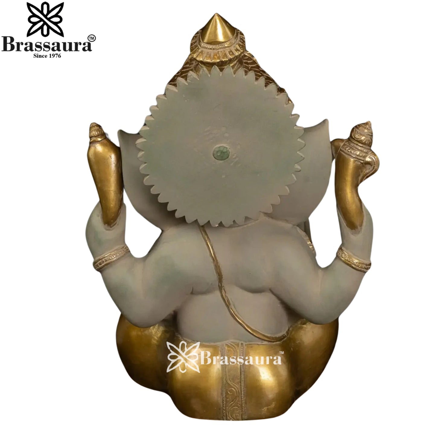 Brass Ganesha Weight 9.3 Kg & Height 12 Inch