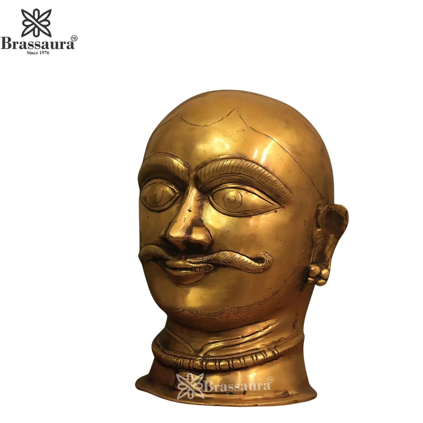 Brass Shiva Mukhlingam Statue Weight 8 Kg And Height 10.4 Inch