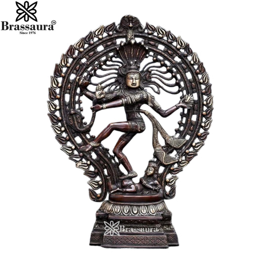 Brass Vintage Dancing Natraj Statue Weight 11.6 Kg And Height 22 Inch