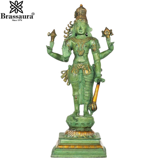 Brass Vishnu Harihara Statue Weight 10 Kg And Height 21.5 Inch