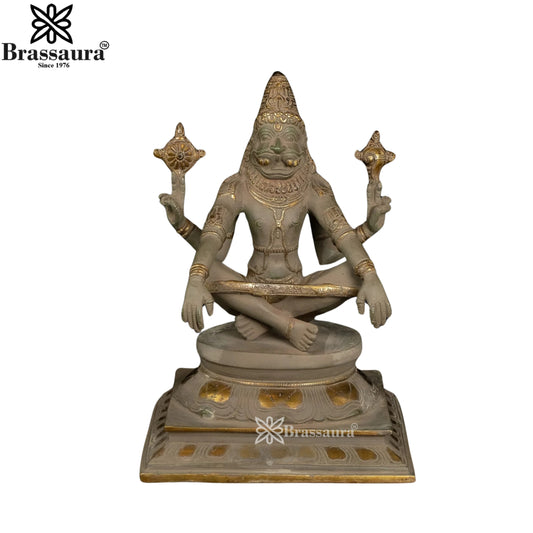 Brass Narasimha Statue Weight 6 Kg And Height 11 Inch