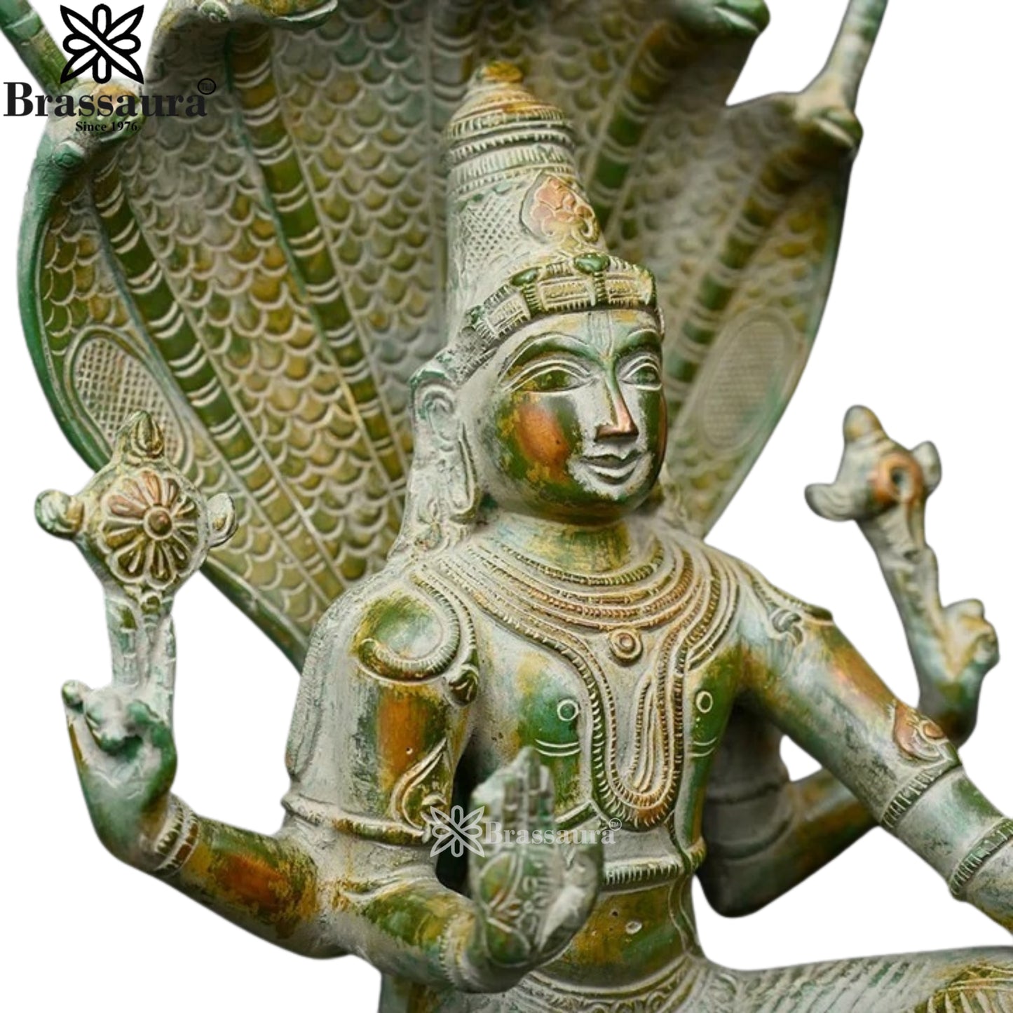 Brass Vishnu Statue Weight 37 Kg And Height 28 Inch
