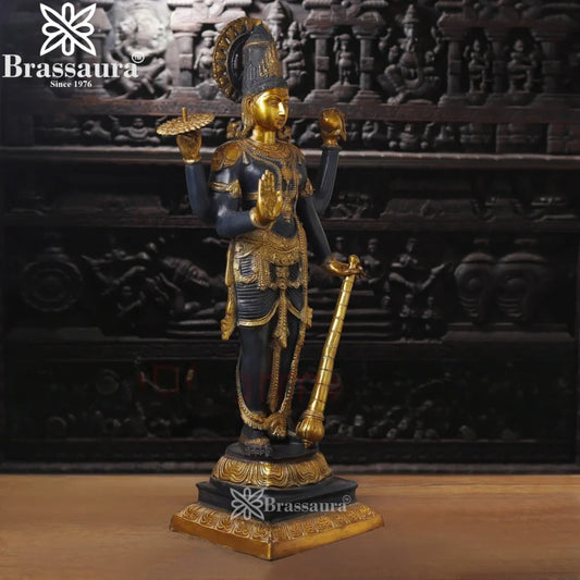 Brass Vishnu Statue Weight 31.77 Kg And Height 41 Inch