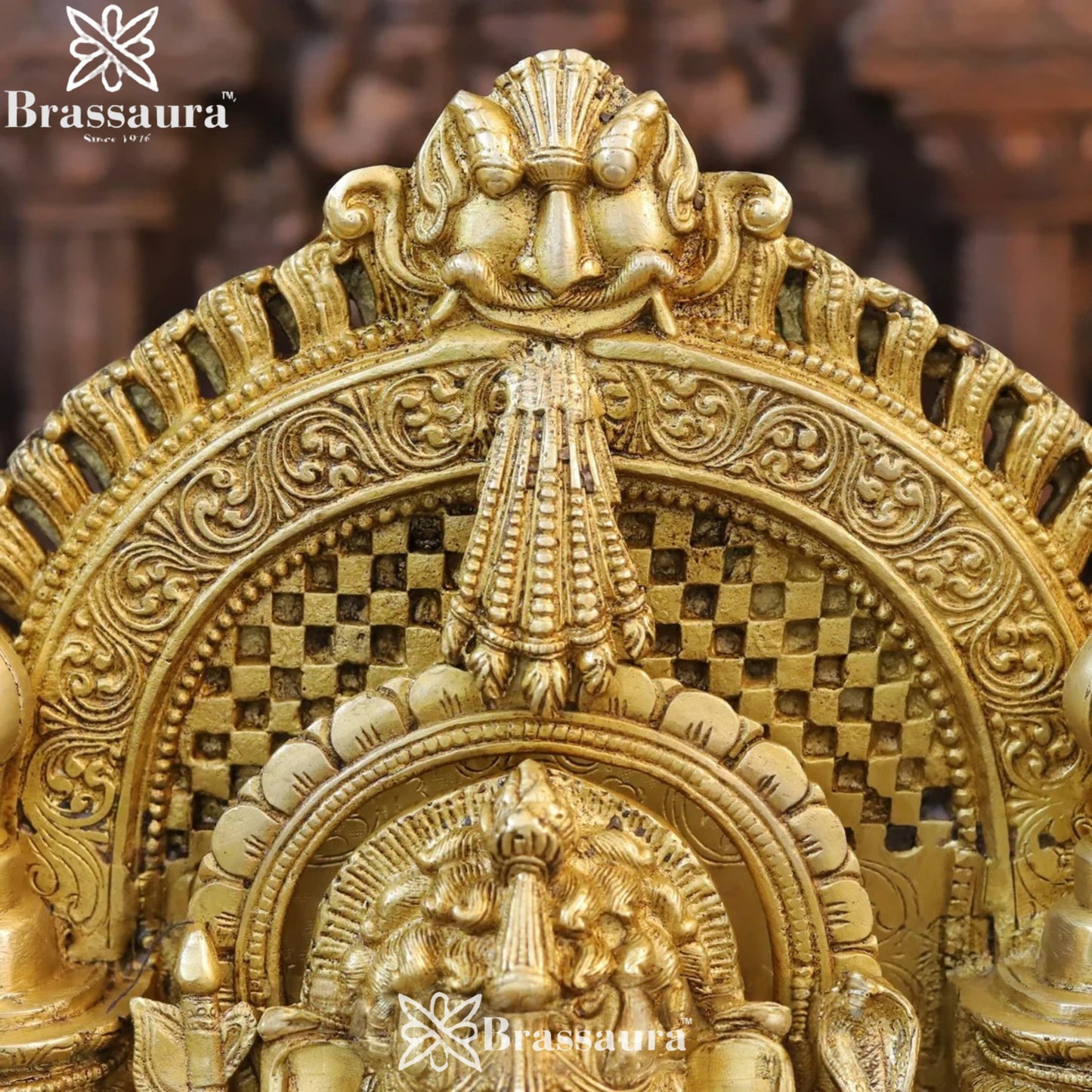 Brass Ring Ganesha Weight 19.32 Kg & Height 18.5 Inch