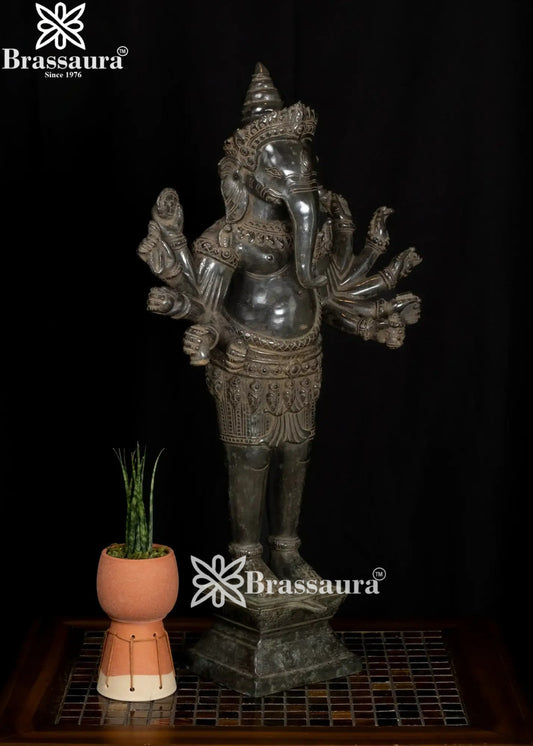 Bronze Ganesha Statue Weight 9 Kg And Height 25 Inch