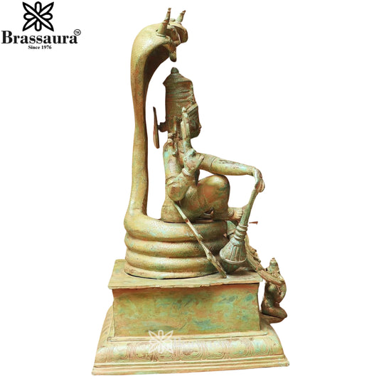 Brass Vishnu Statue Weight 35 Kg And Height 28 Inch