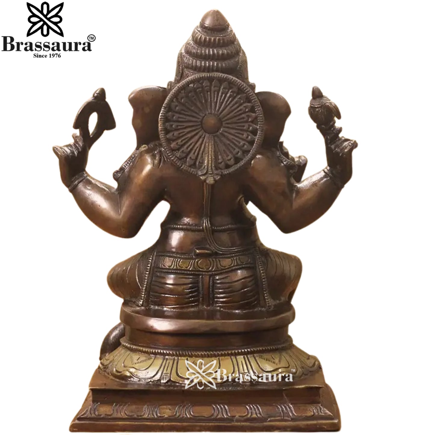 Brass Ganesha Statue Weight 6.5 Kg And Height 12 Inch
