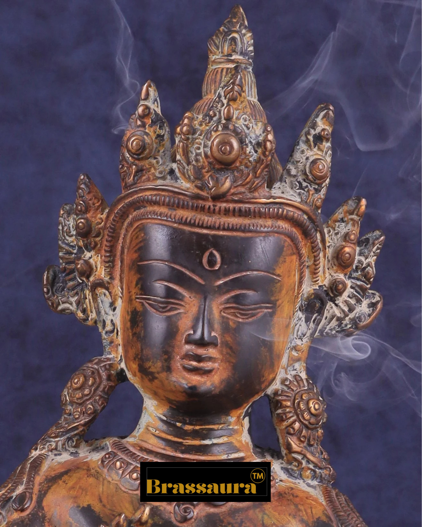 Brassaura™ Pure Brass Dharmachakra Buddha Statue – Height 10 Inches, Weight 3.27 Kgs