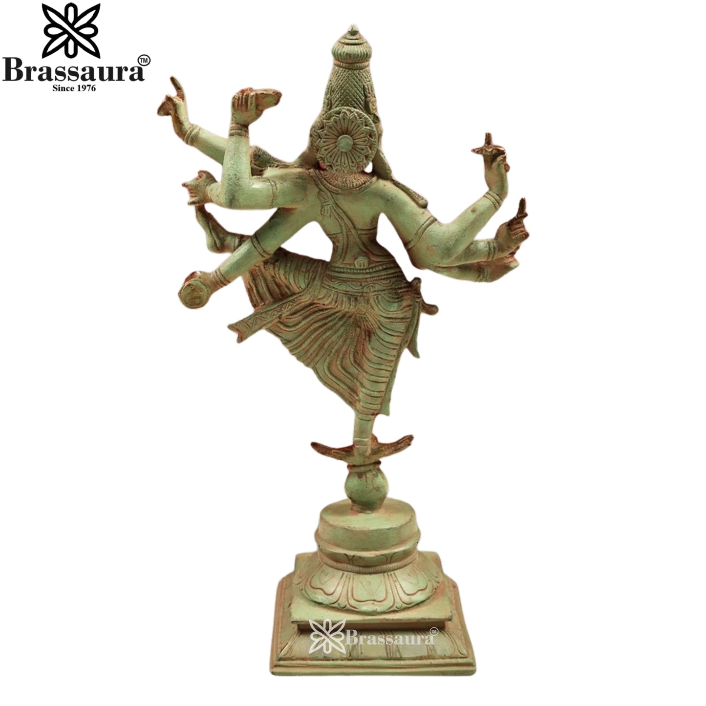 Brass Chola Dancing Vishnu Statue Weight 5.3 Kg And Height 16 Inch