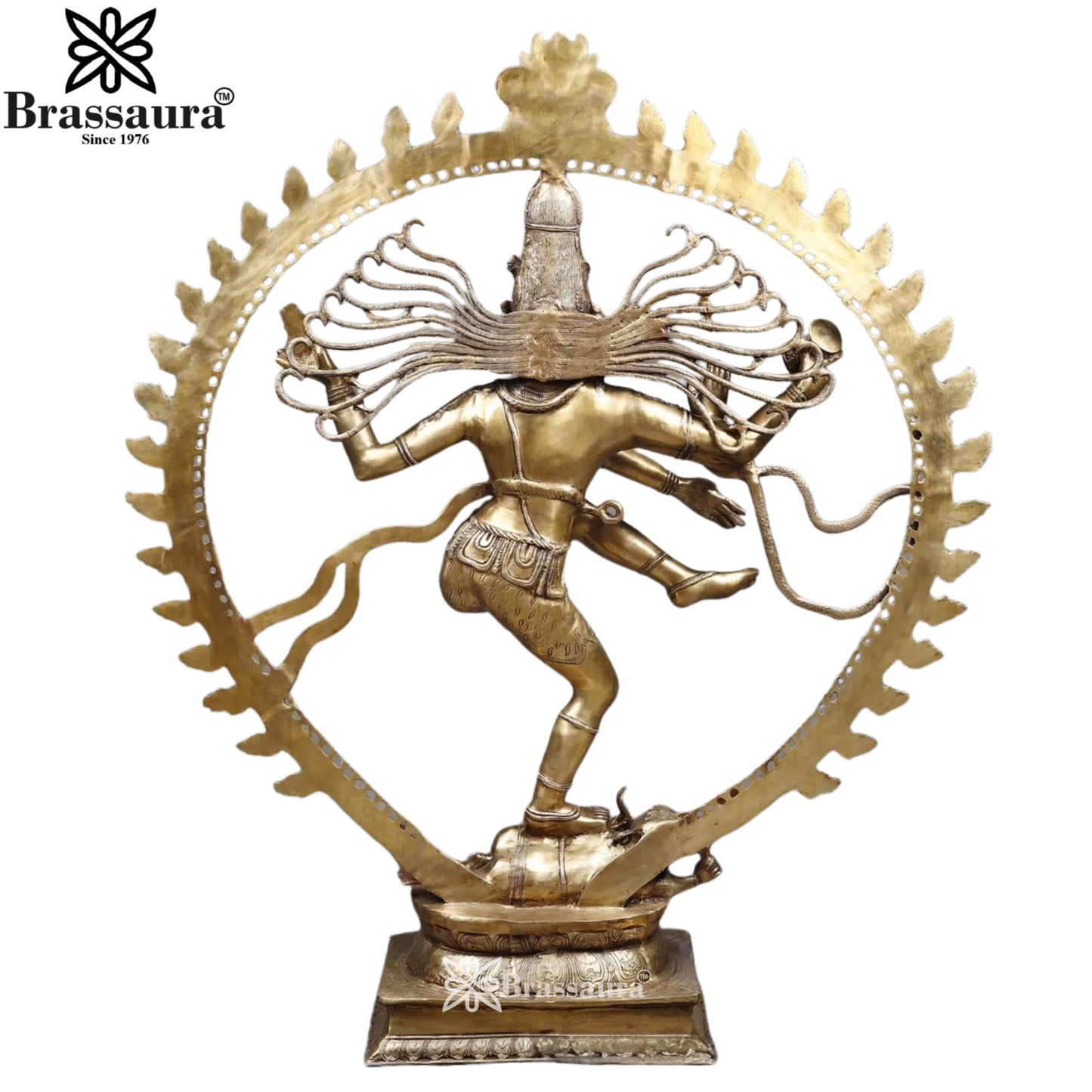 Brass Gold Dancing Natraj Statue Weight 145 Kg And Height 68 Inch