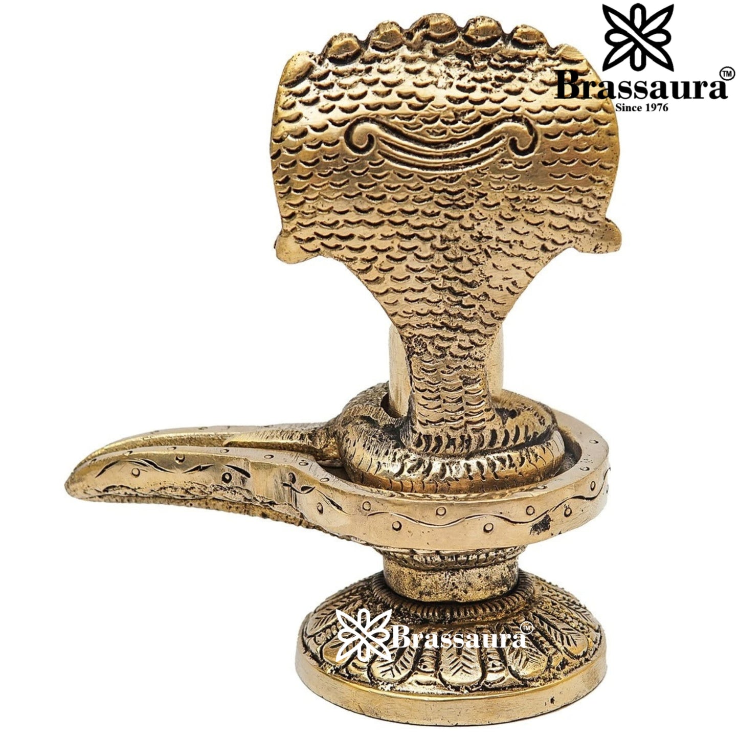 Brass Artistic Shivling Weight 0.8 Kg & Height 5 Inch