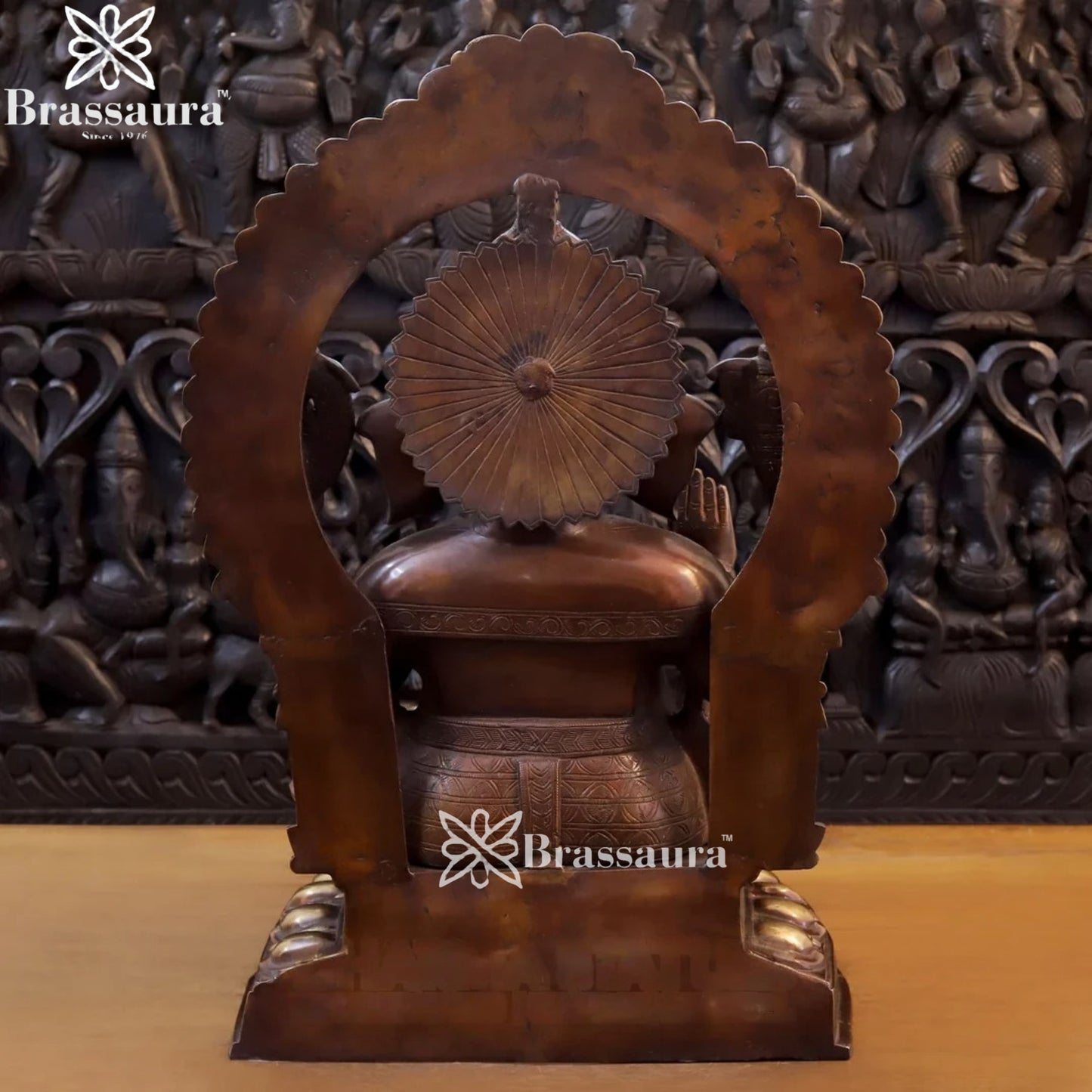 Brass Ring Ganesha Weight 35.5 Kg & Height 28 Inch