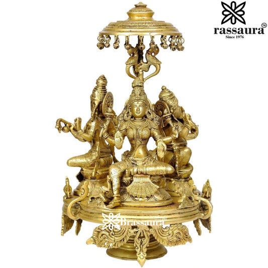 Brass Artistic Lakshmi Ganesh Weight 12 Kg & Height 17 Inch