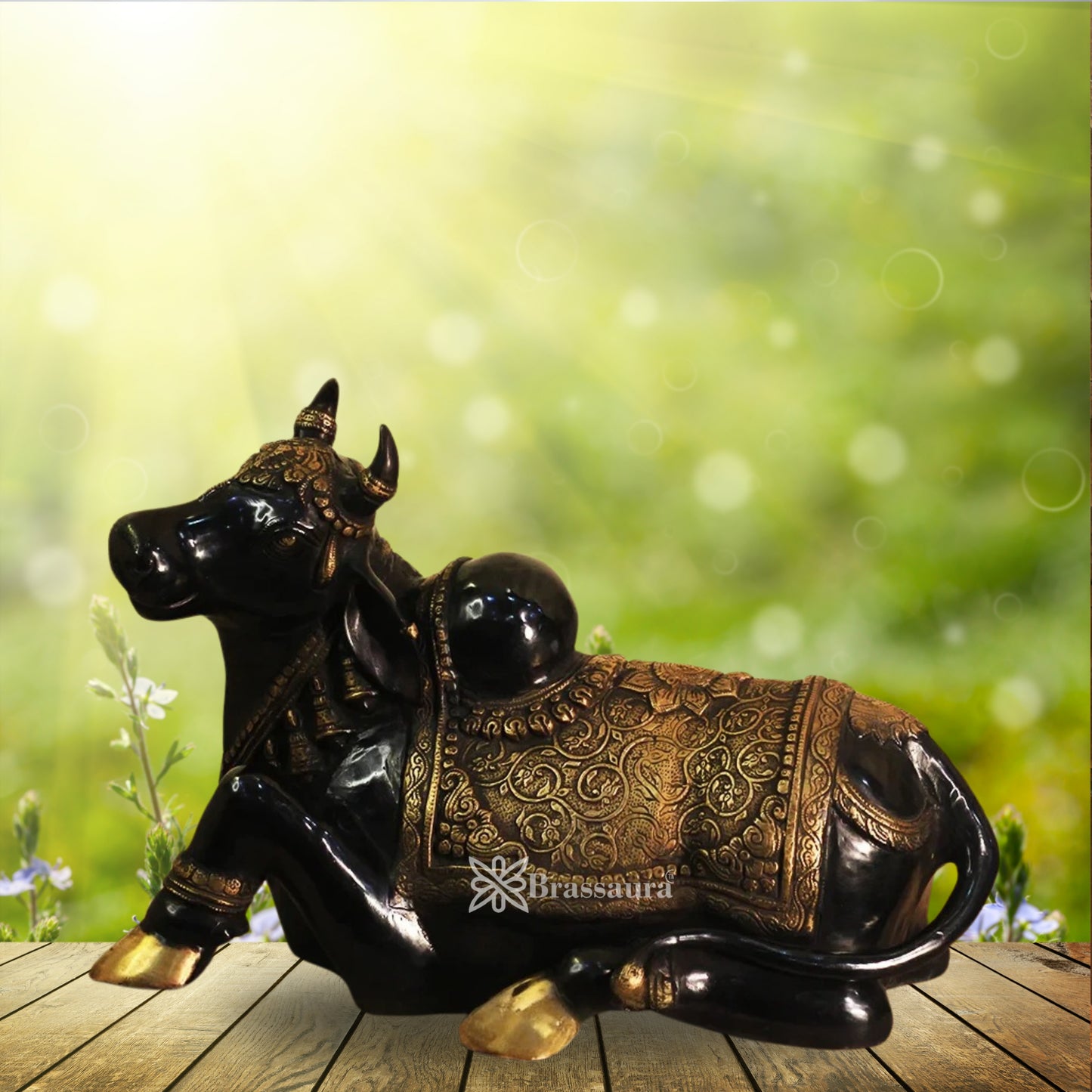 Brass Nandi For Home Décor And Gift Items Weight 17.5 kg Height 14 Inch