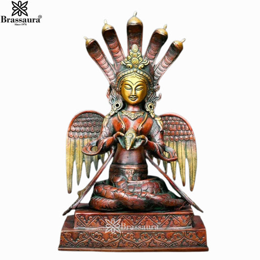 Brass Naag Kaniya For Home Décor And Gift Items Weight 5.6 kg Height 12.5 Inch