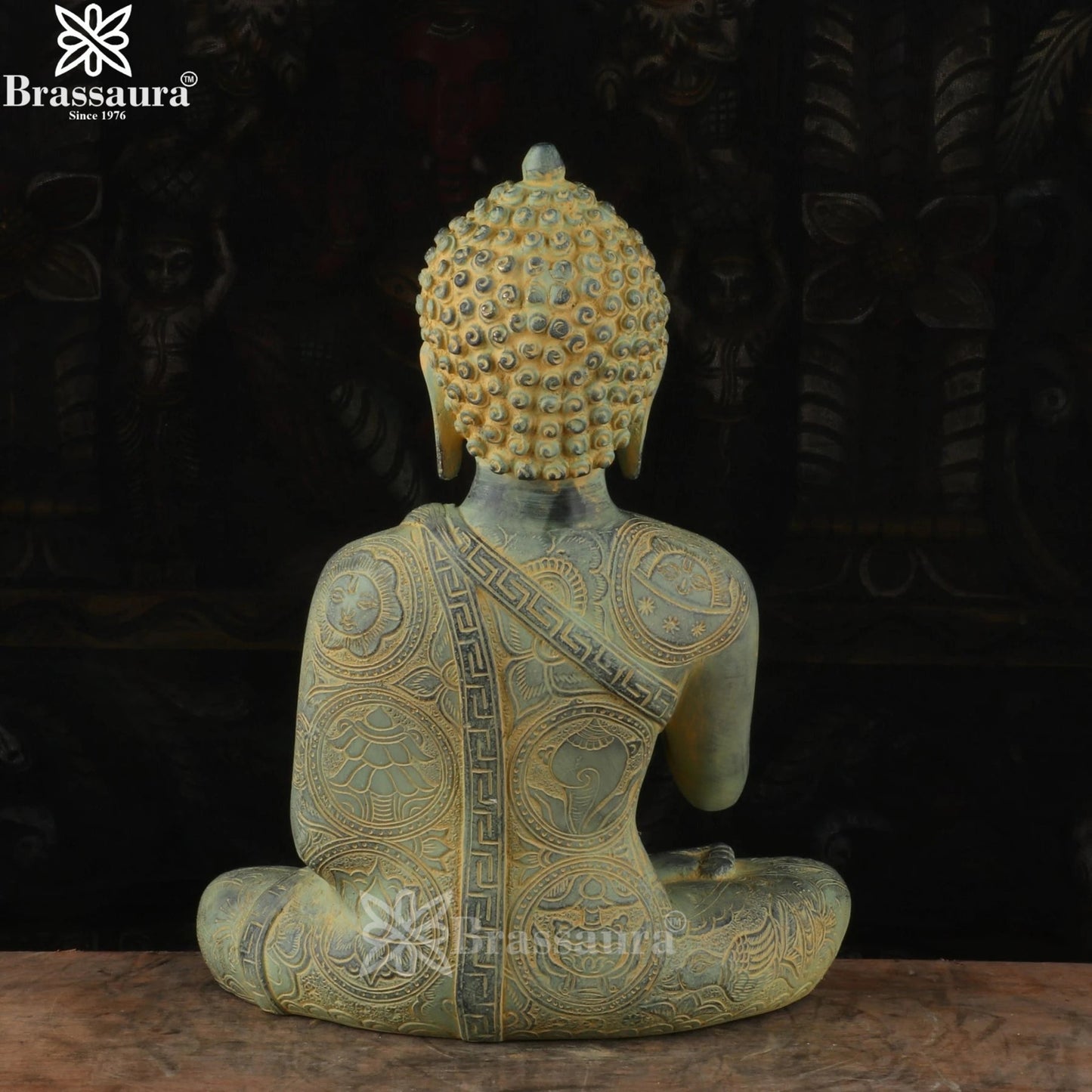 Brass Blessing Buddha Weight 5.6 kg & Height 13 Inch