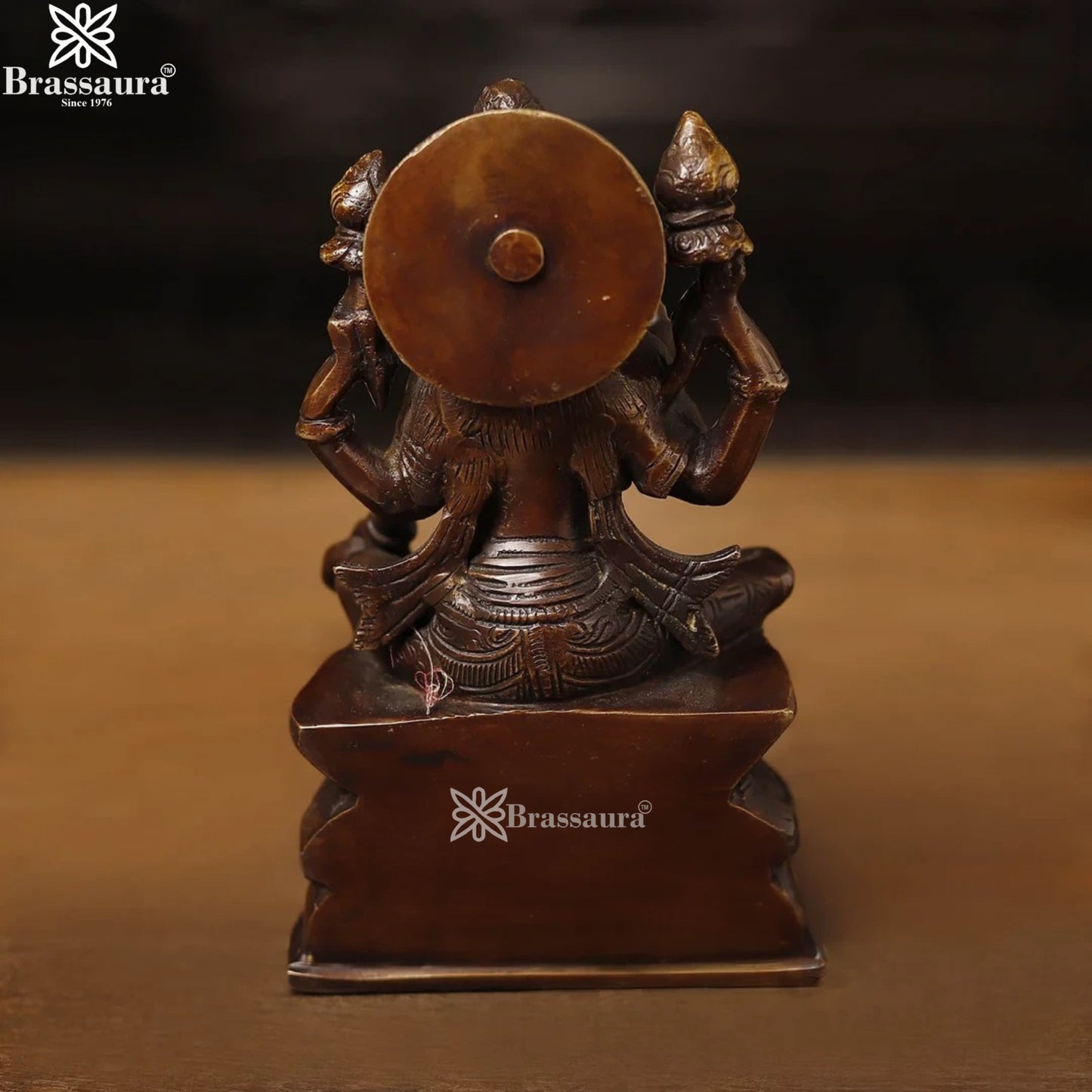 Brassaura™ Premium Brass Laxmi Idol – Height 8 Inches & Weight 2.15 Kgs | Goddess Lakshmi Statue