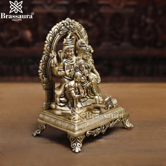 Brass Superfine Lord Shiv Parivaar Statue Weight 6.62 Kg And Height 12 Inch