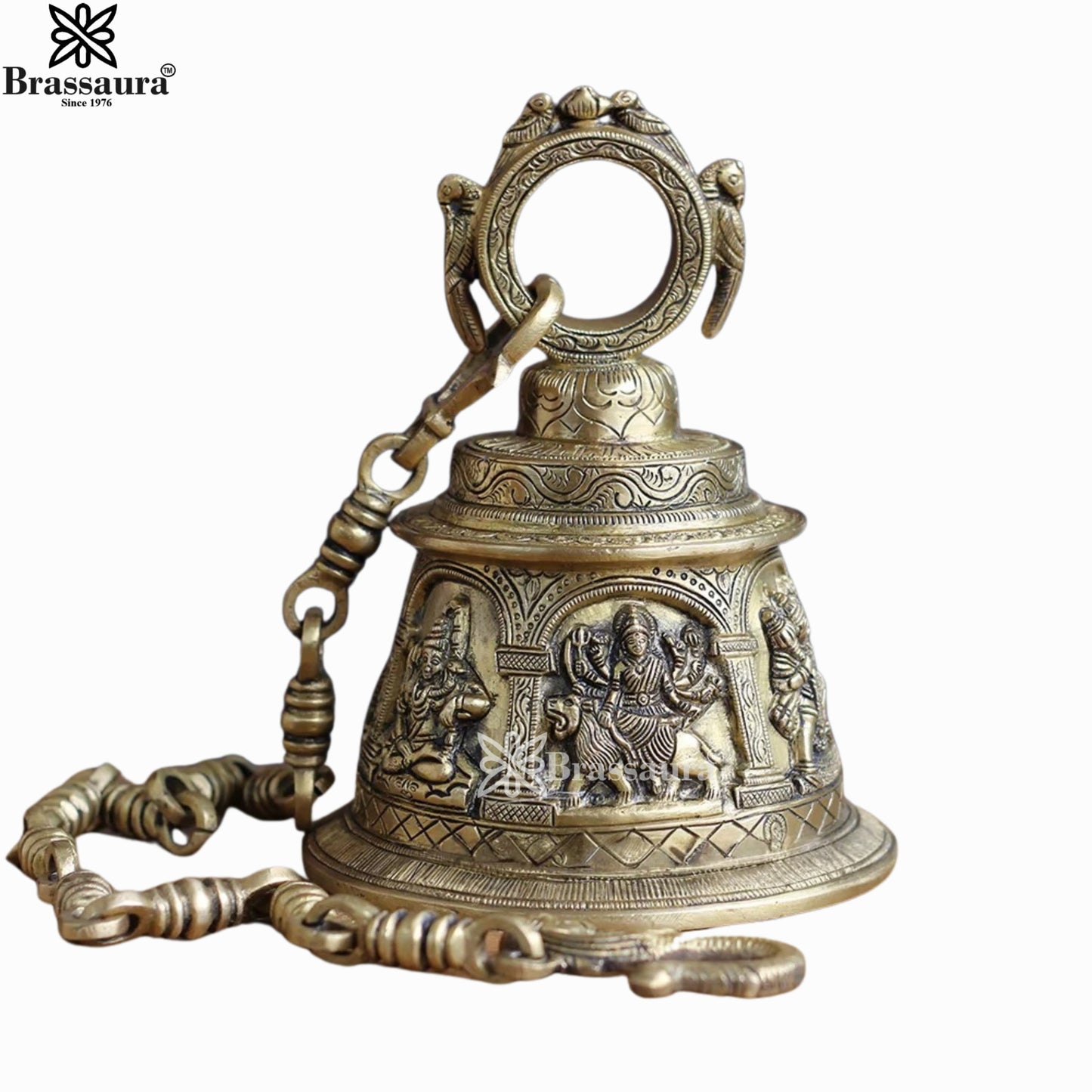 Brassaura™ Brass Bell For Home Décor And Gift Items - Weight 3.6 Kgs Height 26 Inches