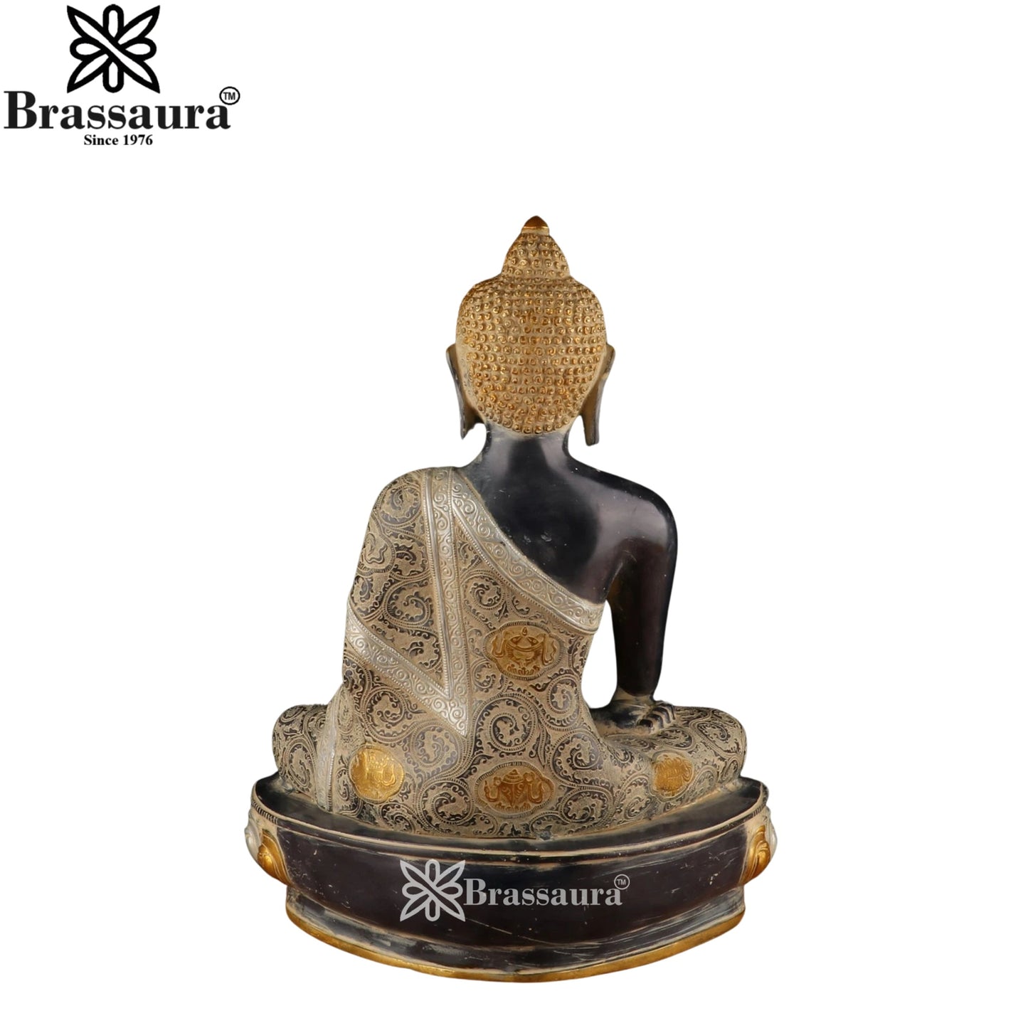 Brass Bhumisprasa Buddha Weight 23 kg & Height 22 Inch