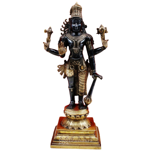 Brass Harihara Vishnu Statue Weight 10 Kg And Height 21.5 Inch