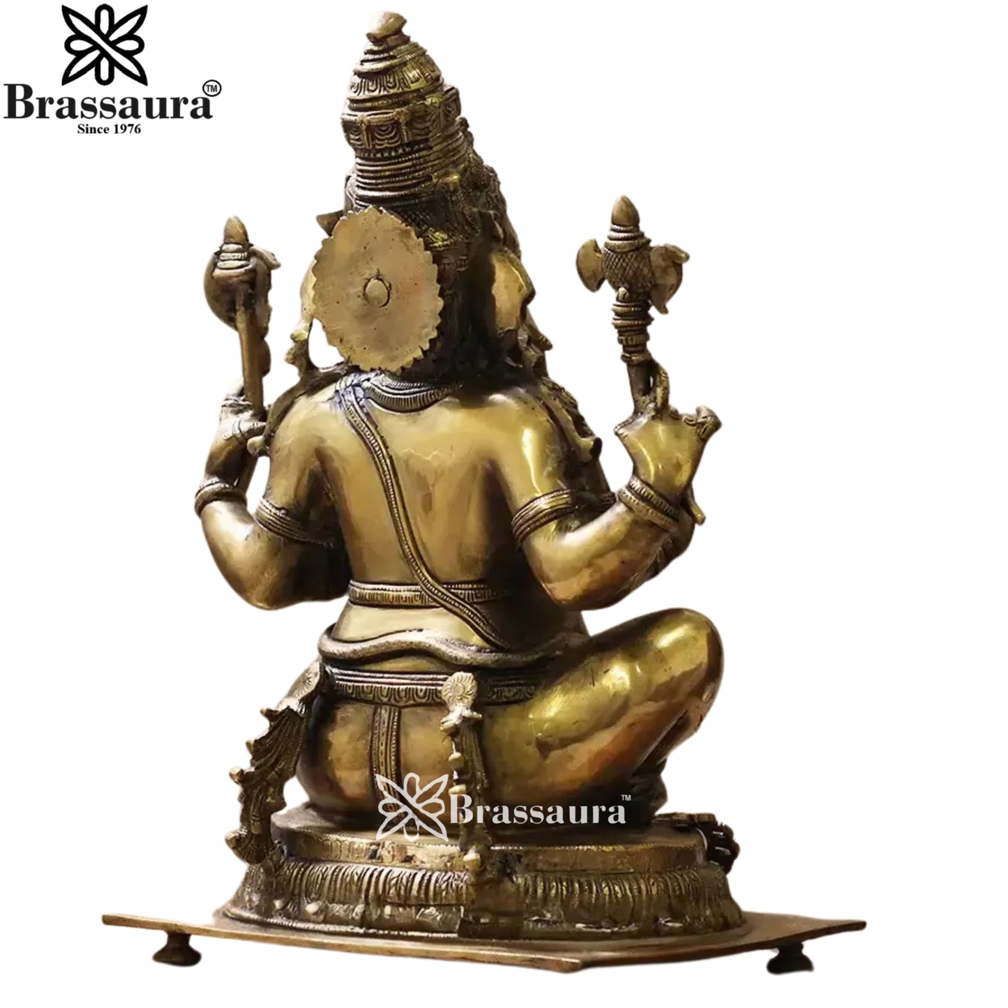 Brass Ganesha Statue Weight 21.7 Kg And Height 20 Inch