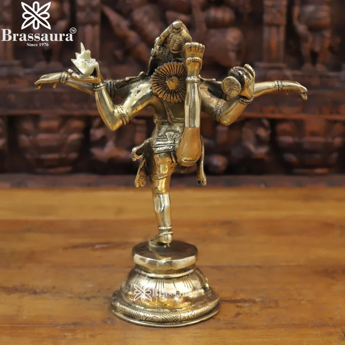 Brass Dancing Natraj Statue Weight 4.28 Kg And Height 13.5 Inch