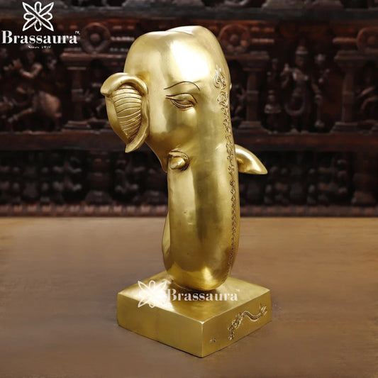 Brass Modern Ganesha Weight 12 Kg & Height 17 Inch