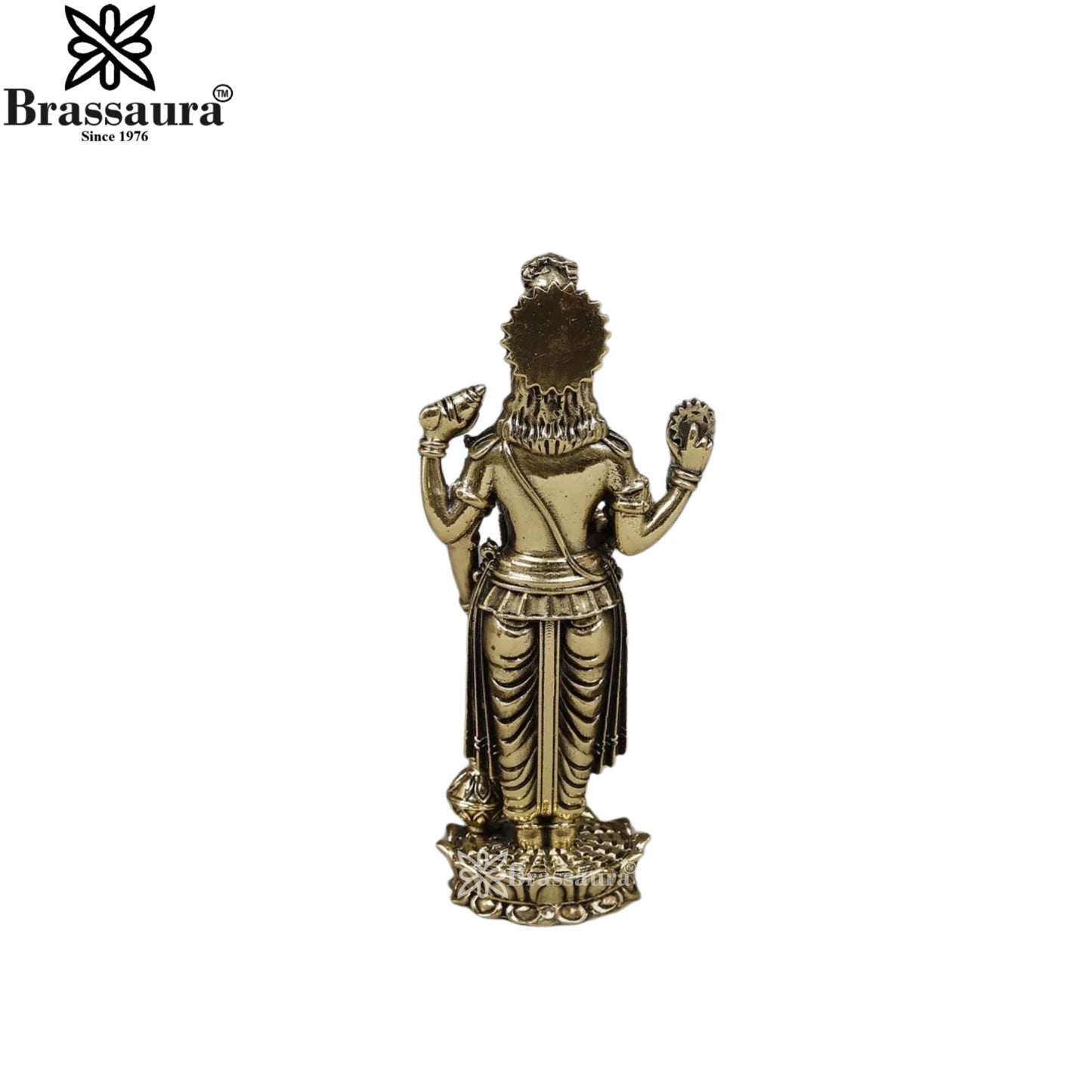 Brass Super fine Vishnu Statue Weight .156 Kg And Height 5 Inch
