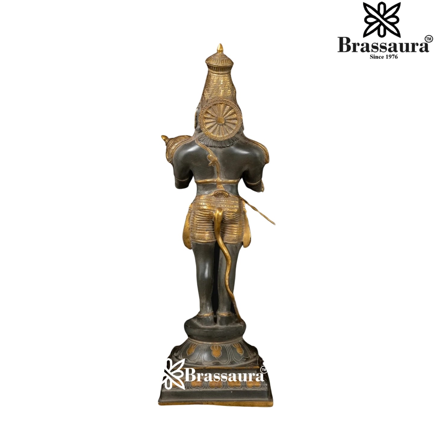 Brass Standing Hanuman Statue Weight 10.1 Kg And Height 23 Inch