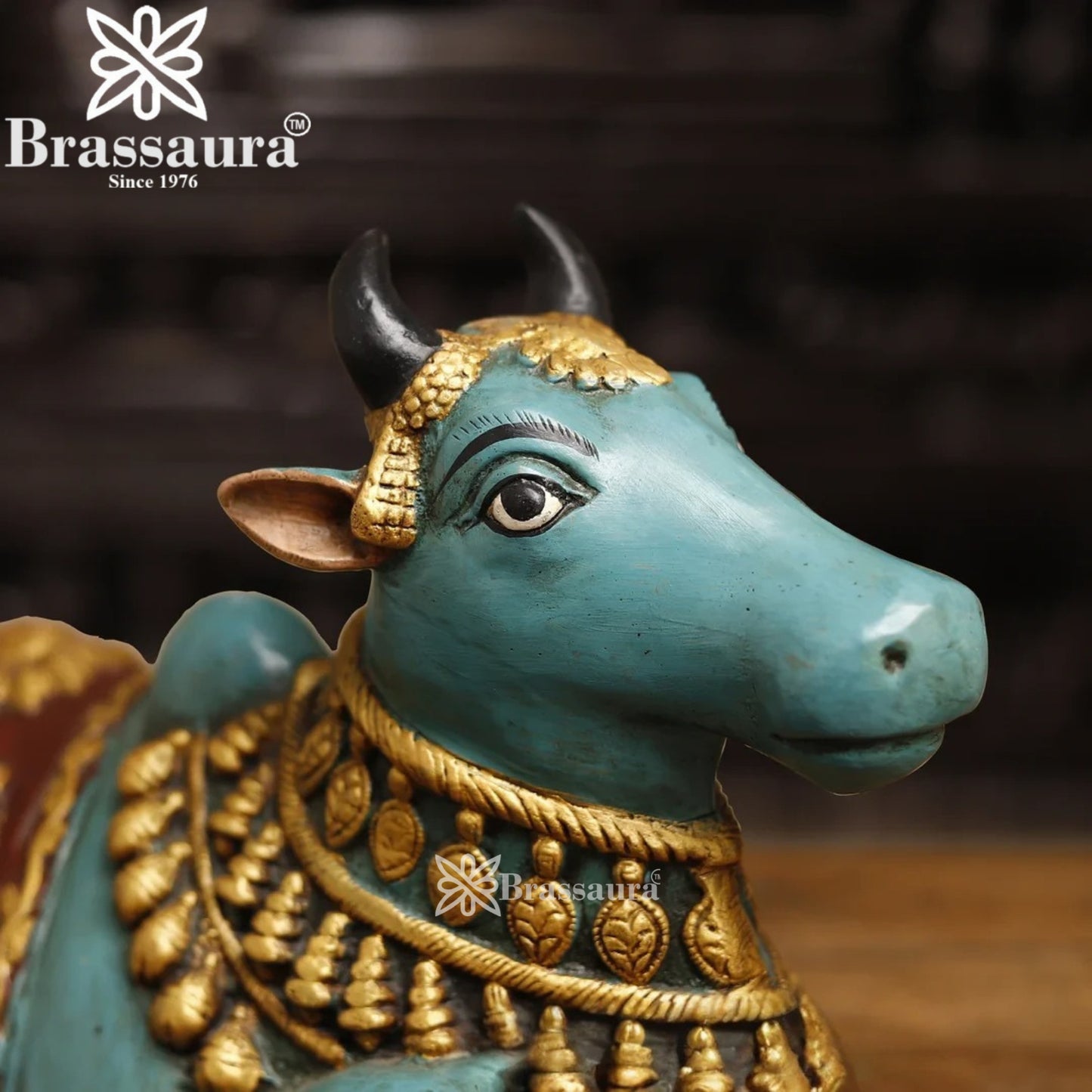 Brass Nandi For Home Décor And Gift Items Weight 9.09 kg Height 11 Inch