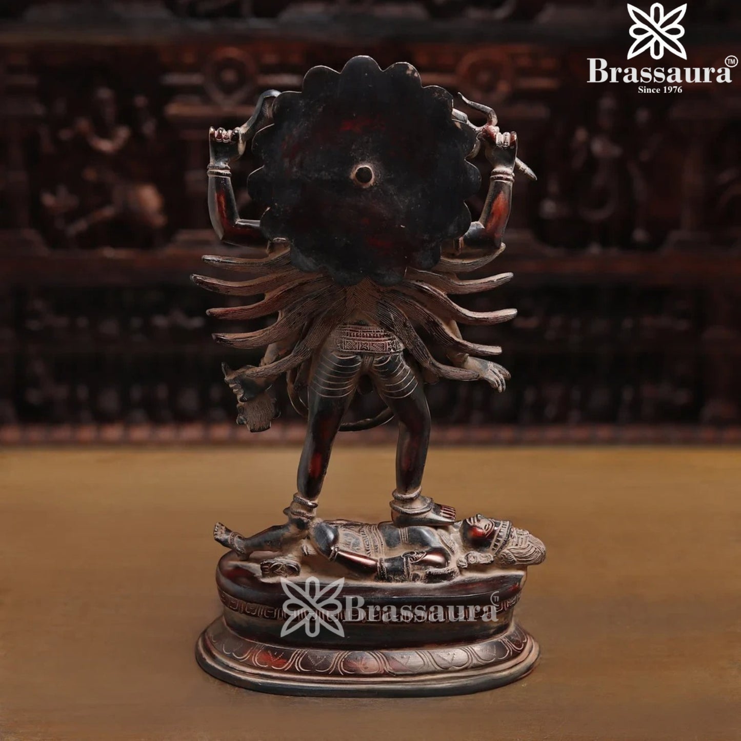 Brass Kali Ma Statue Weight 10.13 Kg And Height 18.5 Inch