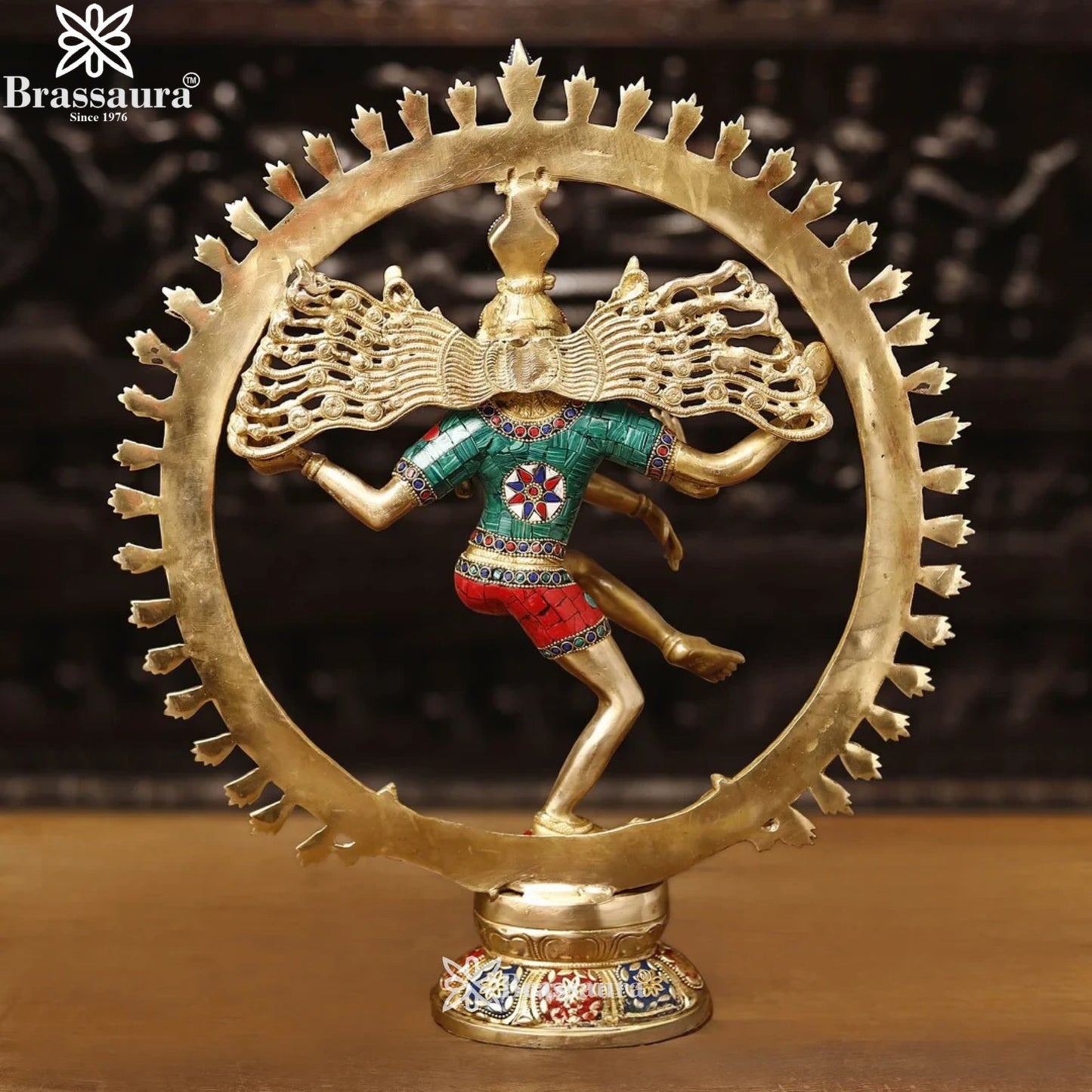 Brass Classic Dancing Natraj Statue Weight 7.86 Kg And Height 16.5 Inch