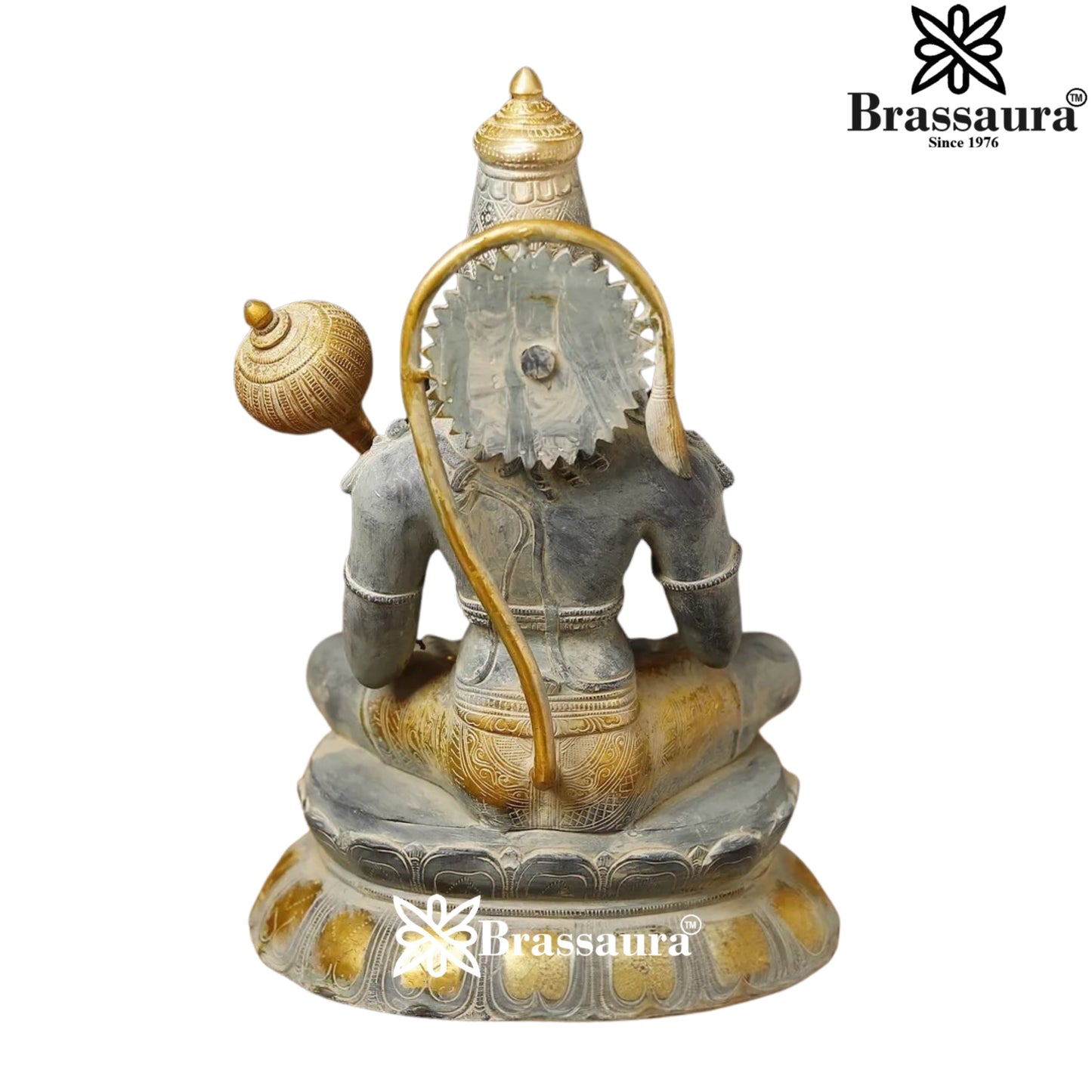Brass Vintage Hanuman Statue Weight 12.42 Kg And Height 16 Inch