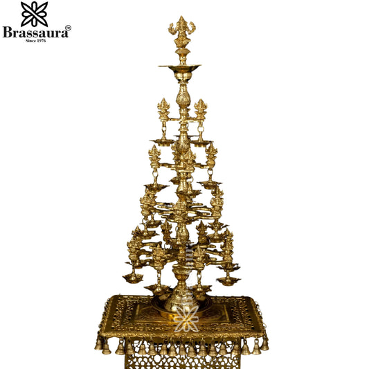 Brass Ashtothira Ganesh deepam Weight 18 Kg And Height 38.5 Inch