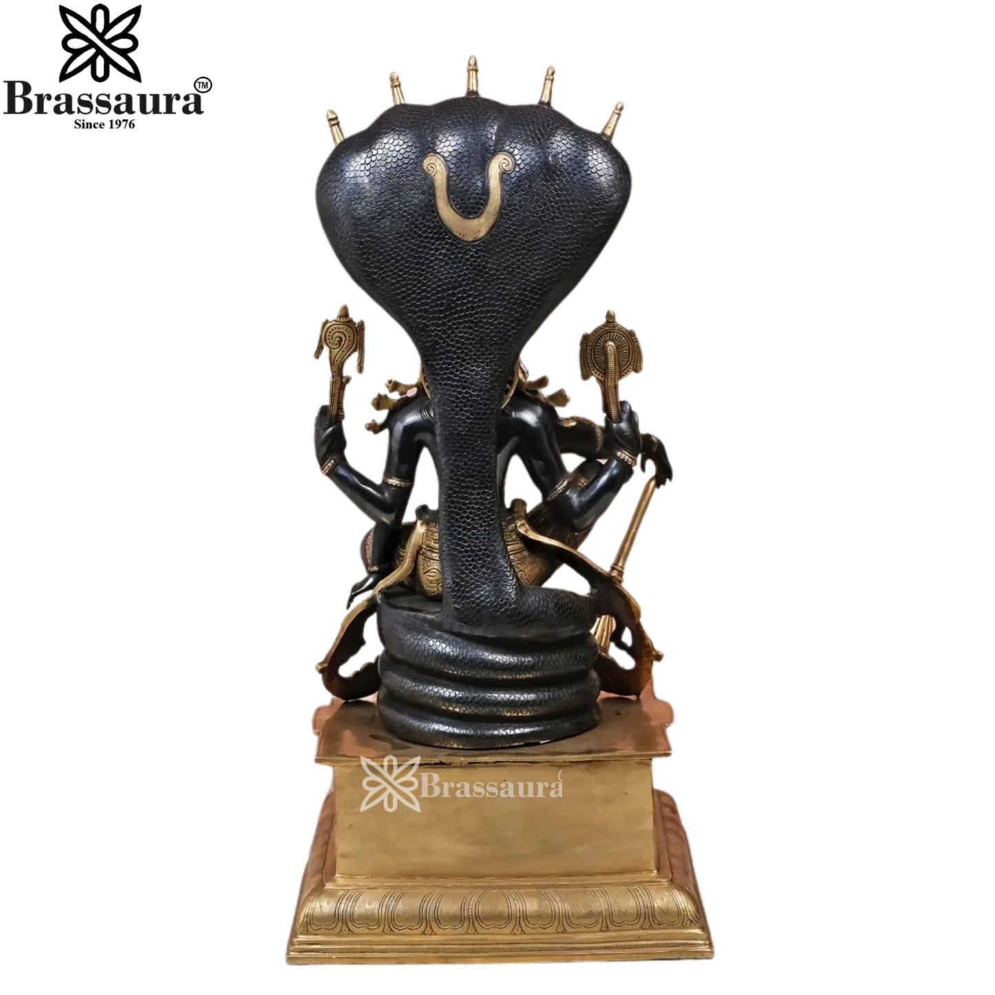 Brass Vishnu On Shesnaag Statue Weight 35 Kg And Height 28 Inch