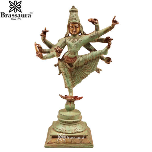 Brass Chola Dancing Vishnu Statue Weight 5.3 Kg And Height 16 Inch
