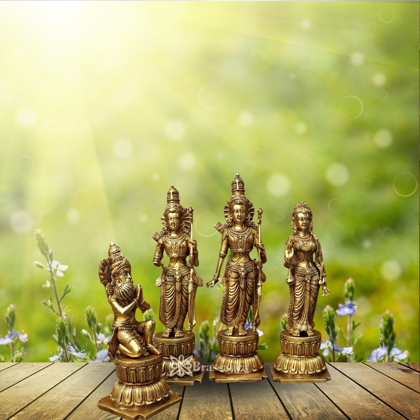 Brass Ram Darbar Statue Weight 35 Kg And Height 23 Inch